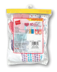 Hanes Toddler Girls' Cotton Brief Underwear, 10-Pack